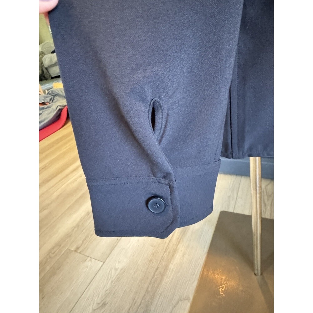 Royalty by Maluma Jacket Mens Medium Shacket Black Relaxed Fit Shirt Pockets - Picture 6 of 9